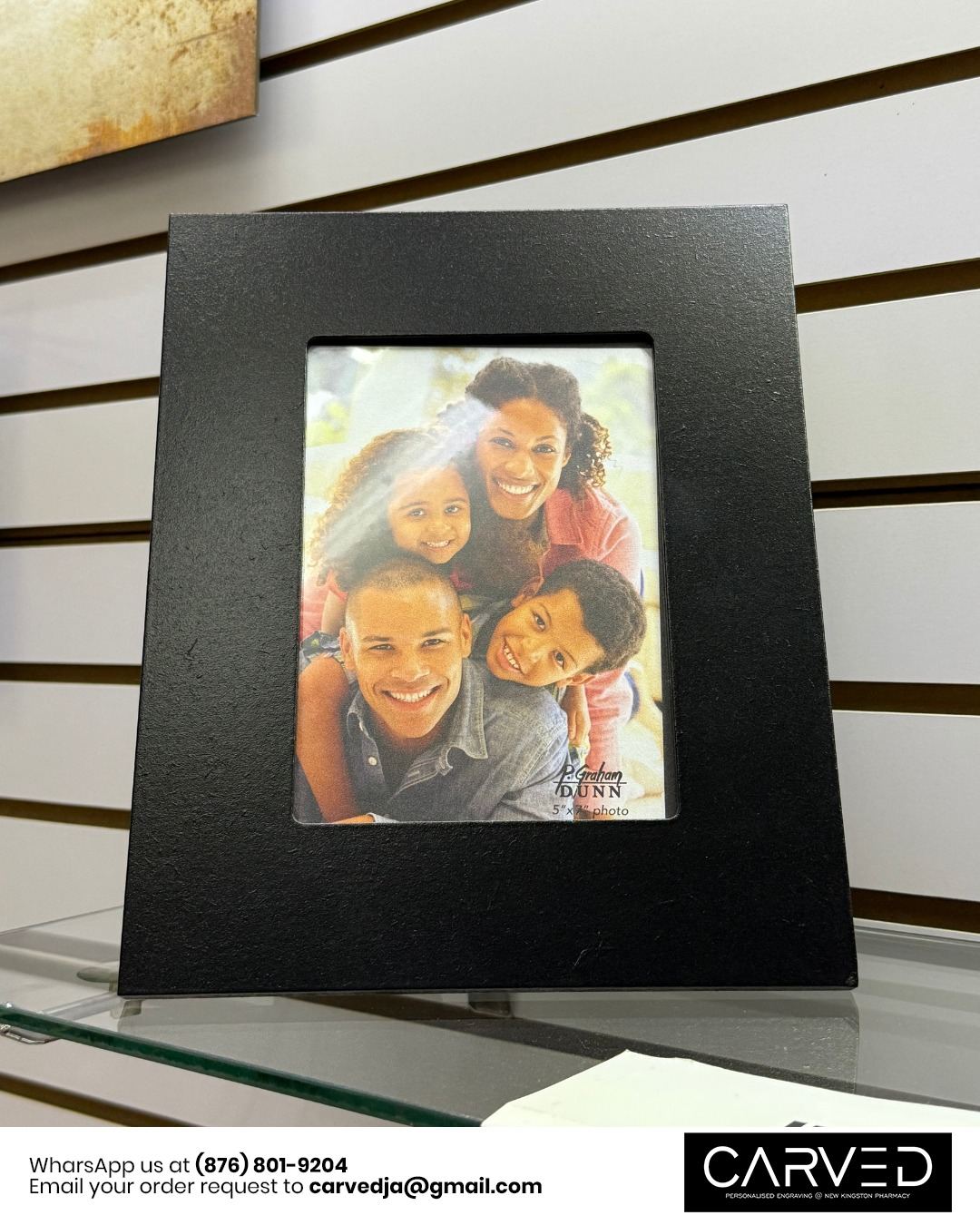 Personalized engraved picture frame for cherished photos